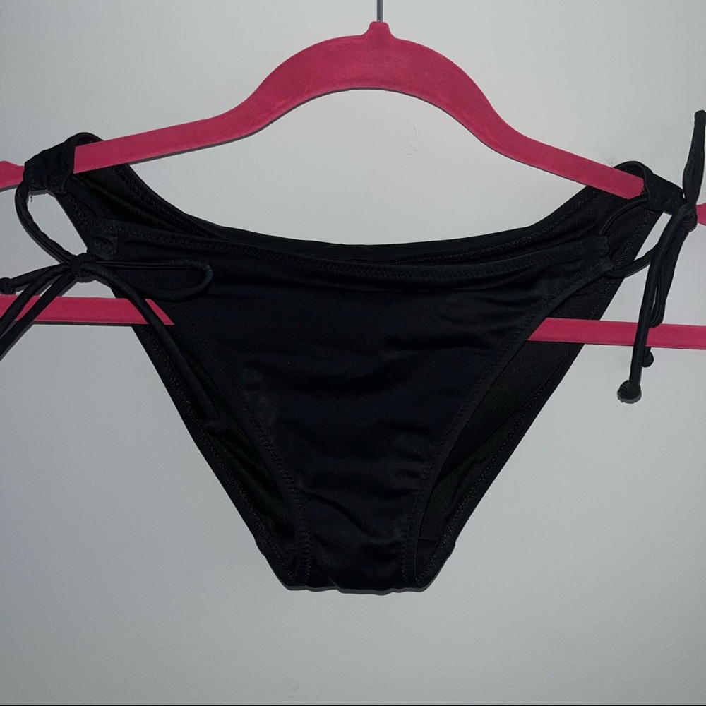 Victoria’s Secret Black Side-Tie Bikini Bottom